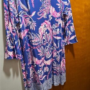 Lilly Pulitzer Floral Blue and Pink Dress